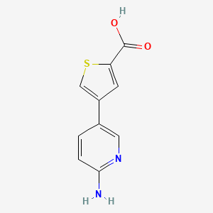 molecular formula C10H8N2O2S B6320902 4-(6-Aminopyridin-3-yl)thiophene-2-carboxylic acid, 95% CAS No. 893730-19-3