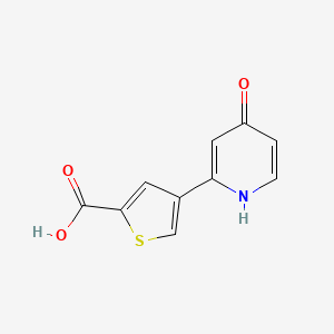 molecular formula C10H7NO3S B6320914 2-(2-Carboxythiophene-4-yl)-4-hydroxypyridine, 95% CAS No. 893727-74-7