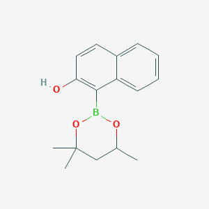 molecular formula C16H19BO3 B6320916 1-(4,4,6-Trimethyl-1,3,2-dioxaborinan-2-yl)-2-naphthol CAS No. 2096996-13-1