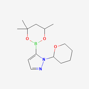 1-(Tetrahydro-2H-pyran-2-yl)-5-(4,4,6-trimethyl-1,3,2-dioxaborinan-2-yl)-1H-pyrazole