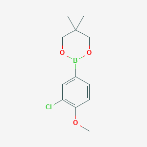 molecular formula C12H16BClO3 B6320982 2-(3-Chloro-4-methoxyphenyl)-5,5-dimethyl-1,3,2-dioxaborinane CAS No. 1310949-94-0