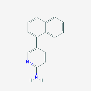 molecular formula C15H12N2 B6321034 5-(Naphthalen-1-yl)pyridin-2-amine, 95% CAS No. 651042-53-4