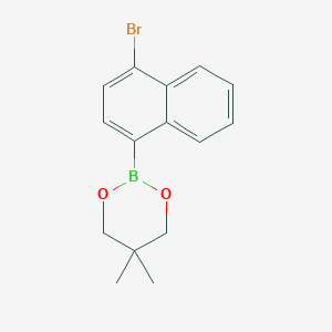 molecular formula C15H16BBrO2 B6321063 2-(4-Bromo-1-naphthyl)-5,5-dimethyl-1,3,2-dioxaborinane CAS No. 884010-18-8