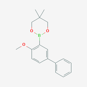 molecular formula C18H21BO3 B6321075 2-(4-Methoxybiphenyl-3-yl)-5,5-dimethyl-1,3,2-dioxaborinane CAS No. 2096995-04-7