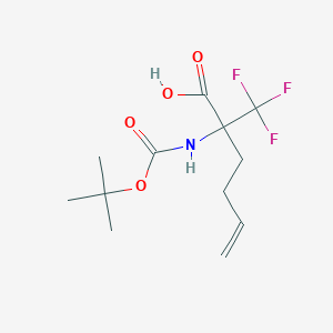 [(tert-Butoxycarbonyl)amino]-2-(trifluoromethyl)hex-5-enoic acid, 97%