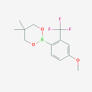molecular formula C13H16BF3O3 B6321134 2-[4-Methoxy-2-(trifluoromethyl)phenyl]-5,5-dimethyl-1,3,2-dioxaborinane CAS No. 2096997-63-4