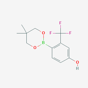 4-(5,5-Dimethyl-1,3,2-dioxaborinan-2-yl)-3-(trifluoromethyl)phenol