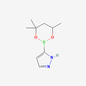 molecular formula C9H15BN2O2 B6321195 5-(4,4,6-Trimethyl-1,3,2-dioxaborinan-2-yl)-1H-pyrazole CAS No. 1346270-13-0