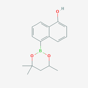 molecular formula C16H19BO3 B6321206 5-(4,4,6-Trimethyl-1,3,2-dioxaborinan-2-yl)-1-naphthol CAS No. 2096996-36-8