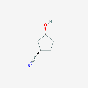 molecular formula C6H9NO B6321243 cis-3-Hydroxycyclopentanecarbonitrile CAS No. 1048668-05-8