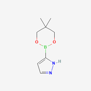molecular formula C8H13BN2O2 B6321254 5-(5,5-Dimethyl-1,3,2-dioxaborinan-2-yl)-1H-pyrazole CAS No. 1443760-73-3