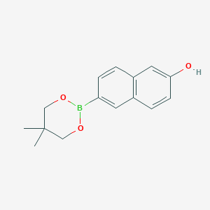 molecular formula C15H17BO3 B6321261 6-(5,5-Dimethyl-1,3,2-dioxaborinan-2-yl)-2-naphthol CAS No. 2096994-99-7