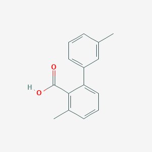 molecular formula C15H14O2 B6321269 2-(3-Methylphenyl)-6-methylbenzoic acid, 95% CAS No. 950609-29-7