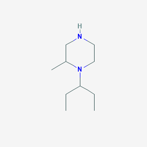molecular formula C10H22N2 B6321276 2-Methyl-1-(pentan-3-yl)piperazine CAS No. 1240571-24-7