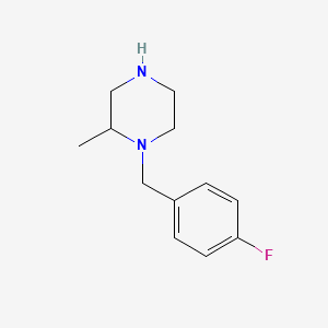 molecular formula C12H17FN2 B6321351 1-[(4-Fluorophenyl)methyl]-2-methylpiperazine CAS No. 1131001-24-5