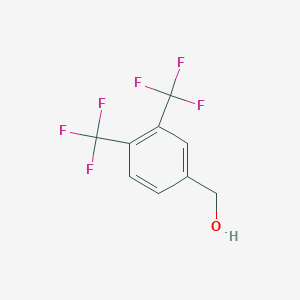 molecular formula C9H6F6O B6321459 3,4-Bis(trifluoromethyl)benzyl alcohol, 97% CAS No. 957207-06-6
