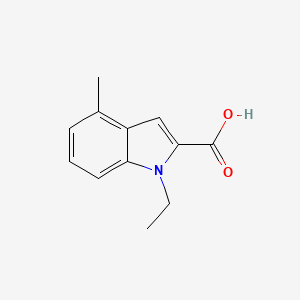 molecular formula C12H13NO2 B6321489 1-Ethyl-4-methyl-1H-indole-2-carboxylic acid CAS No. 1228747-82-7