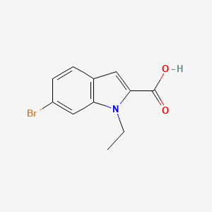 molecular formula C11H10BrNO2 B6321493 6-Bromo-1-ethyl-1H-indole-2-carboxylic acid CAS No. 1240579-17-2