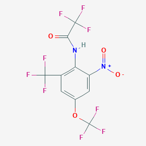 B6321508 2,2,2-Trifluoro-N-[2-nitro-4-(trifluoromethoxy)-6-(trifluoromethyl)phenyl]-acetamide, 98% CAS No. 409114-50-7