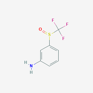 molecular formula C7H6F3NOS B6321527 3-(Trifluoromethylsulfinyl)aniline;  98% CAS No. 1948-05-6