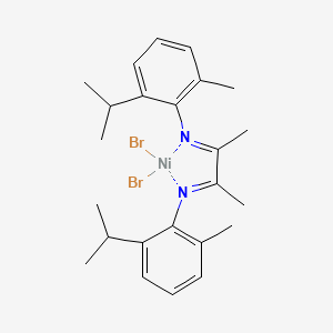 molecular formula C24H32Br2N2Ni B6321535 2,3-Bis[(N-2-isopropyl-6-methylphenyl)imino]butane-nickel(II)-dibromide CAS No. 181710-06-5