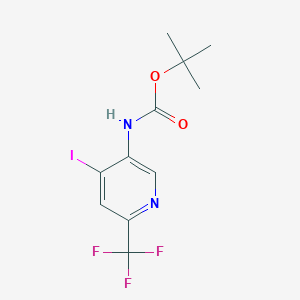molecular formula C11H12F3IN2O2 B6321554 (4-Iodo-6-trifluoromethyl-pyridin-3-yl)-carbamic acid tert-butyl ester CAS No. 849353-40-8