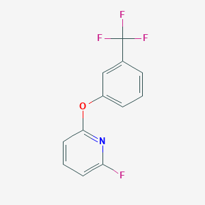 molecular formula C12H7F4NO B6321583 2-Fluoro-6-[3-(trifluoromethyl)phenoxy]pyridine CAS No. 173447-52-4