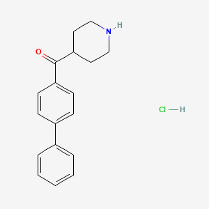 molecular formula C18H20ClNO B6321596 Biphenyl-4-yl-piperidin-4-yl-methanone hydrochloride CAS No. 1187927-65-6