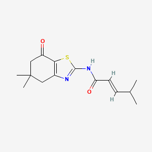 N-(5,5-Dimethyl-7-oxo(4,5,6-trihydrobenzothiazol-2-yl))-4-methylpent-2-enamide