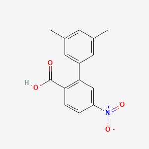 molecular formula C15H13NO4 B6321670 2-(3,5-Dimethylphenyl)-4-nitrobenzoic acid, 95% CAS No. 180977-05-3