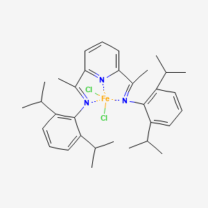 molecular formula C33H43Cl2FeN3 B6321679 2,6-Bis-[1-(2,6-diisopropylphenylimino)-ethyl]pyridine iron(II) chloride CAS No. 204203-10-1
