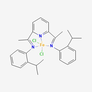 molecular formula C27H31Cl2FeN3 B6321701 {2,6-Bis[1-(N-2-isopropylphenylimino)ethyl]pyridine}-iron(II)-dichloride CAS No. 210537-37-4