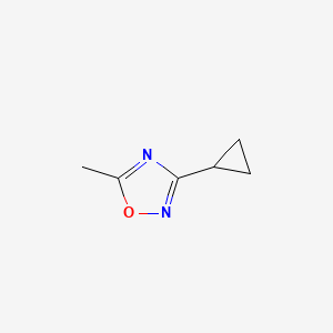 molecular formula C6H8N2O B6321760 3-Cyclopropyl-5-methyl-[1,2,4]oxadiazole CAS No. 1165931-63-4