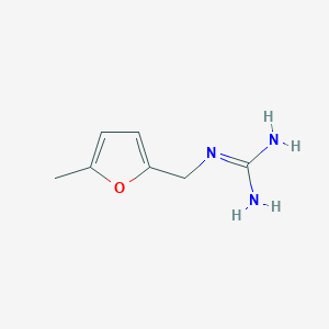 molecular formula C7H11N3O B6321790 1-[(5-Methylfuran-2-yl)methyl]guanidine, 90% CAS No. 45967-48-4