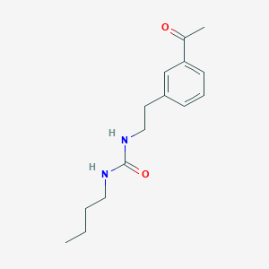 molecular formula C15H22N2O2 B6321797 1-(2-(3-Acetylphenyl)ethyl)-3-butylurea;  95% CAS No. 1274903-34-2