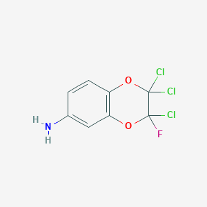 molecular formula C8H5Cl3FNO2 B6321805 6-Amino-2,2,3-trichloro-3-fluoro-2,3-dihydro-1,4-benzodioxin CAS No. 1357623-96-1