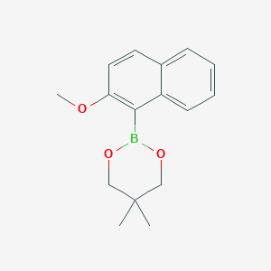 molecular formula C16H19BO3 B6321836 2-(2-Methoxy-1-naphthyl)-5,5-dimethyl-1,3,2-dioxaborinane CAS No. 2096995-80-9