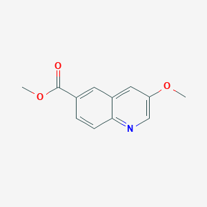 molecular formula C12H11NO3 B6321866 Methyl 3-methoxyquinoline-6-carboxylate CAS No. 1051316-27-8