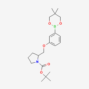 tert-Butyl 2-{[3-(5,5-dimethyl-1,3,2-dioxaborinan-2-yl)phenoxy]methyl}pyrrolidine-1-carboxylate