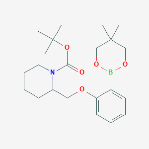 tert-Butyl 2{[2-(5,5-dimethyl-1,3,2-dioxaborinan-2-yl)phenoxy]methyl}piperidine-1-carboxylate