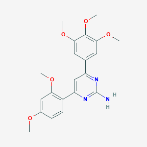 4-(2,4-Dimethoxyphenyl)-6-(3,4,5-trimethoxyphenyl)pyrimidin-2-amine