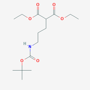 molecular formula C15H27NO6 B6321994 2-(3-Bocamino-propyl)-malonic acid diethyl ester CAS No. 116861-30-4
