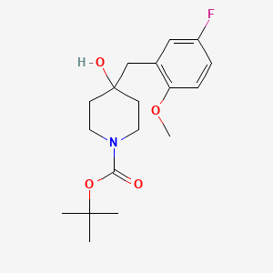 molecular formula C18H26FNO4 B6321996 tert-Butyl 4-(5-fluoro-2-methoxybenzyl)-4-hydroxypiperidine-1-carboxylate CAS No. 644968-01-4