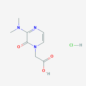 molecular formula C8H12ClN3O3 B6322003 2-(3-(Dimethylamino)-2-oxopyrazin-1(2H)-yl)acetic acid HCl CAS No. 1824293-17-5