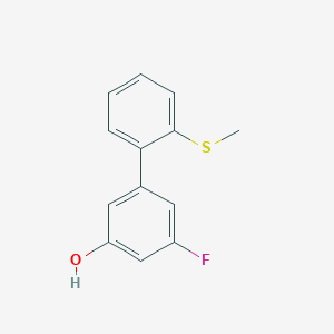 molecular formula C13H11FOS B6322029 3-Fluoro-5-(2-methylthiophenyl)phenol, 95% CAS No. 187392-78-5