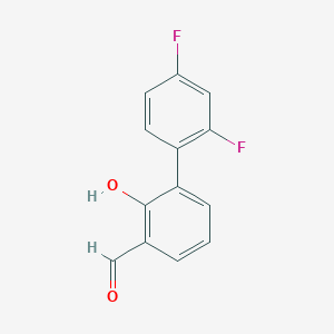 molecular formula C13H8F2O2 B6322123 6-(2,4-Difluorophenyl)-2-formylphenol, 95% CAS No. 1258611-43-6