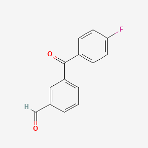 molecular formula C14H9FO2 B6322141 3-(4-Fluorobenzoyl)benzaldehyde CAS No. 75894-14-3