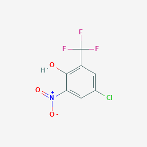 molecular formula C7H3ClF3NO3 B6322145 4-Chloro-2-nitro-6-(trifluoromethyl)phenol CAS No. 1266894-68-1