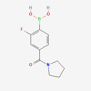 molecular formula C11H13BFNO3 B6322164 2-氟-4-(1-吡咯烷基羰基)苯硼酸 CAS No. 874289-25-5