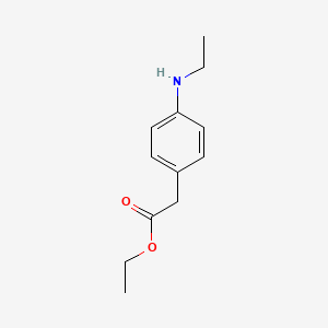 molecular formula C12H17NO2 B6322169 Ethyl 2-(4-(ethylamino)phenyl)acetate CAS No. 39718-92-8